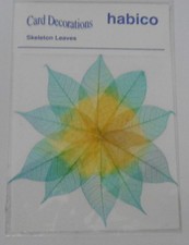 *BARGAIN* Habico Blue & Yellow Skeleton Leaves for cards and crafts 