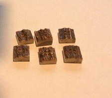 6 Square Horn /antler? Buttons