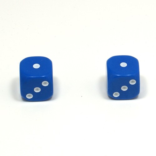 Pair blue dice dust - pair,