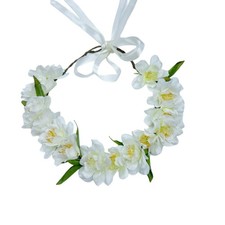 Floral Headdress Crown White