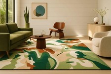 Extra Large Abstract Leaf Rug