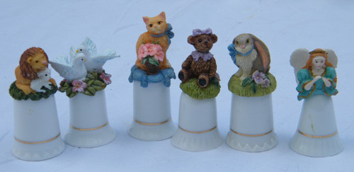 Porcelain thimble lot - thimble, set