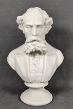Parian Ware Bust - Charles Dickens - Ht 21.5cm