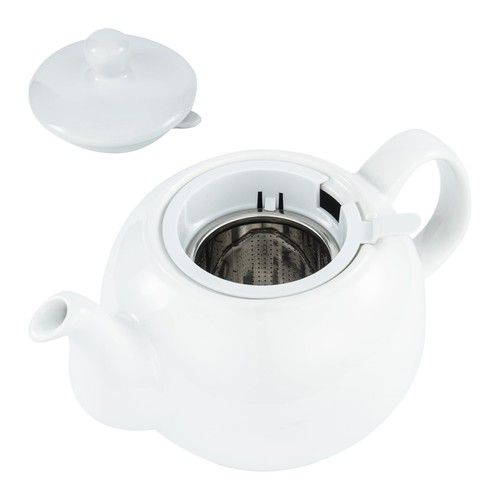 Porcelain tea pot with - porcelain,