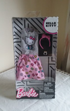 Barbie Hello Kitty Fashion Pack Grey Top, skirt, headband and watch New