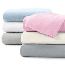 Nursery Baby 2 Pack Flannelette Flat Sheet - Pram / Moses , Cot Bed