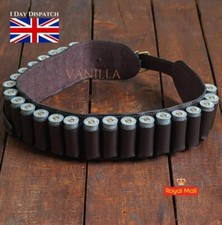 Cartridge Belt Leather Ammo Belt Shell Holder 25 Round Ammo Holder Bandolier