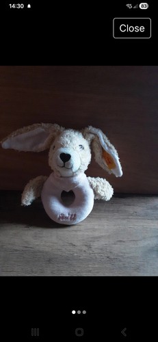 Steiff rabbit bunny rattle - bunny,