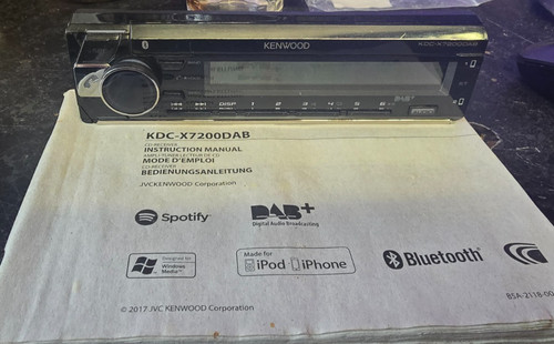 Kenwood kdc x7200dab face off - kdc-x7200dab,