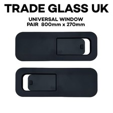Universal Sliding Windows 800mm x 270mm PAIR with Bonding Kit and U-Trim