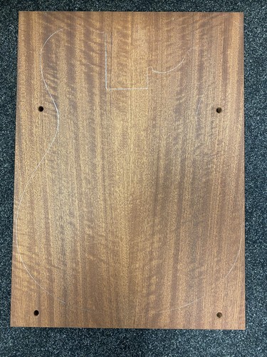 Figured piece mahogany book - piece,