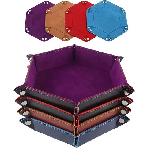 Hexagonal dice tray folding - tray,
