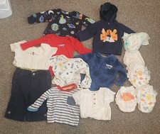 Baby Boys 6-9 Months Bundle Designer Clothes Nappies Hoodie Jumpers