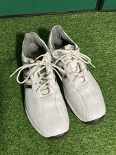 ADIDAS ADICOLOR WHITE Changeable SPIKED GOLF SHOES SIZE Uk 11 Traxion Adiwear