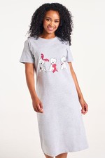 Bon Marche Grey Festive Westie Short Sleeve Nightdress Size 20/22 BNWT