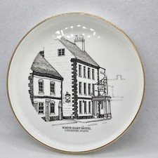Goss Bone China White Heart Hotel Uttoxeter Staffordshire Commemorative Dish