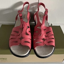 Hotter Crystal Open Toe Sandals Size UK 5.5 Women’s Red Shoes Pre Loved Summer