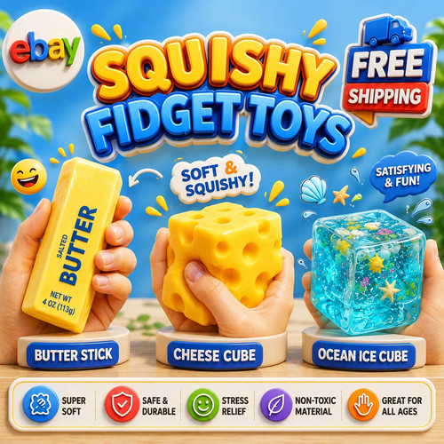 Squishy fidget soft toy butter - squishy,