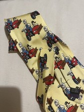 Wallace & Gromit Tie Blue Motorbike Sidecar 100% Silk Vintage New Close Shave