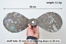 Boat propeller  LH boat prop brass bronze left handed   FREE POSTAGE