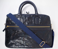 Paul Smith Bag Dark Blue Leather Messenger Laptop Folio Bag New Without Tags