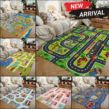 Kids Car Play Mat Non Slip City Road Rug for Playroom Boys & Girls Toys UK