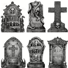 Halloween Decorations Outdoor Graveyard Tombstones Decor Yard Signs with Stakes