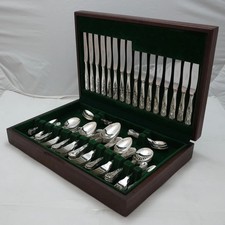 KINGS Pattern Newbridge Ireland Silver Service 76 Piece Canteen of Cutlery Set