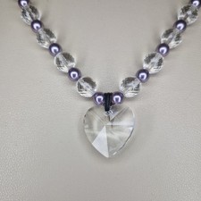 Vintage Crystal Heart Necklace