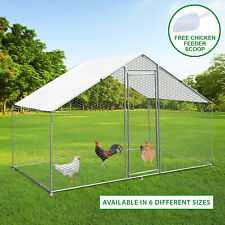 Chicken Run Walk In Animal Pen Coop Cage Hens Dogs Poultry Ducks Enclosure Pet