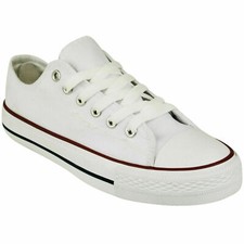 Womens Trainers Canvas Flat