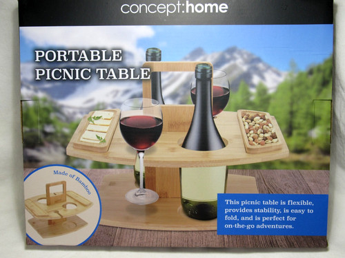 Portable wood bamboo picnic - /,