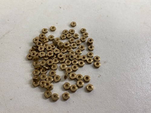 Brass full hexagonal nuts 2mm - full,
