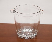Small Vintage Italian Glass Ice Bucket, Bottle Cooler, Home Bar