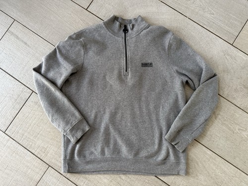 Barbour jumper mens large grey - large,