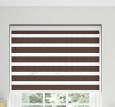 Made to Measure Day Night Blind from  247 blinds - Brown -237cm Width,210cm Drop