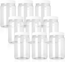 9 Pack 32 Oz Plastic Jars with