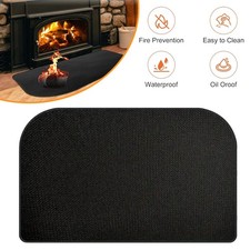 Fireproof Fireplace Mat Half Round Floor Protector Pad Grill Fire Resistant Mat