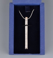 Swarovski Crystal Rhodium Plated Bar Pendant & 40cm Necklace 1792058