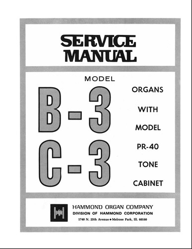 Hammond service manual - b3, c3