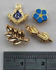 *SMALL* Masonic Pin Badge Set