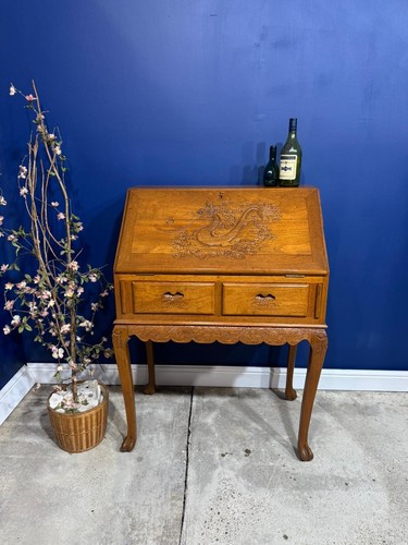 Vintage chinese carved bureau - chinese,