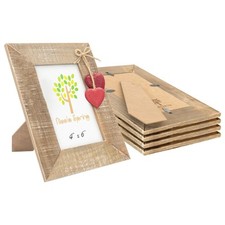 5x Rustic Red Hearts Photo