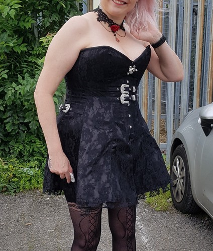 Lace gothic corset dres - lace,