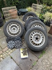 Mercedes Vito 16” Steel Wheels + Tyres x 5 inc. Hub Covers (x4)  and Bolts (x20)