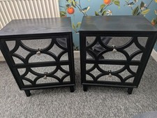 Pair of black bed side tables