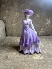 A lovely Coalport Figurine Diana In Her Purple Dress