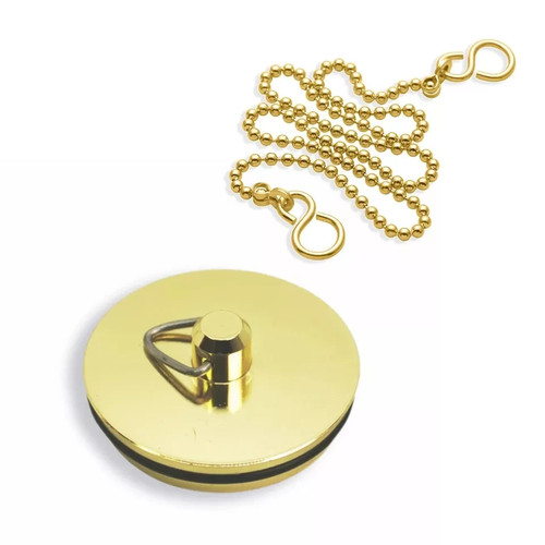 Brass bath sink plug 2 - brass, 1/2