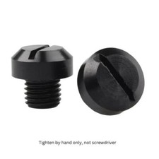 Mirror Blank Plug Caps Black
