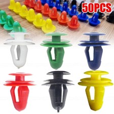 50x Universal Car Door Trim Panel Bumper Retainer Clips Rivet Fasteners 9mm Hole